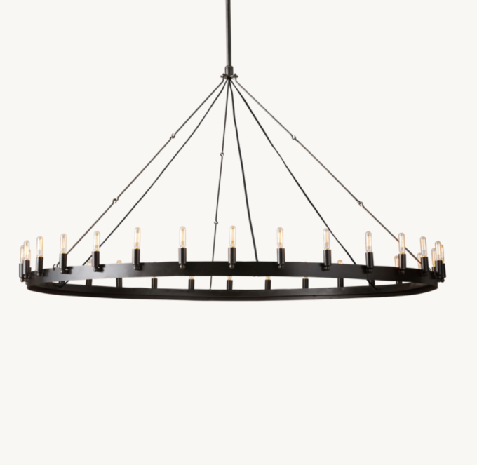 Camino Vintage Filament Round Chandelier 63\"