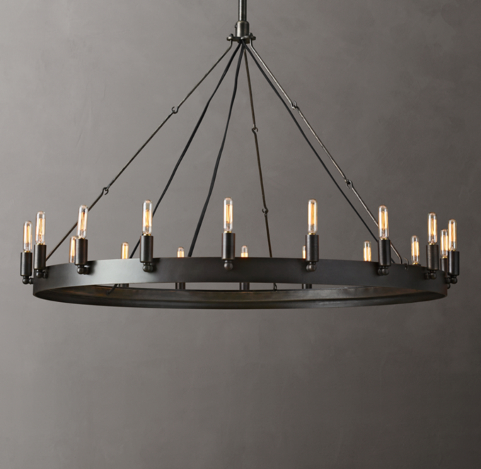 Camino Vintage Filament Round Chandelier 38\"
