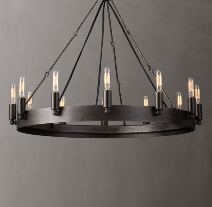 Camino Vintage Filament Round Chandelier 26\"