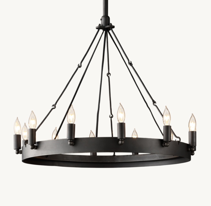 Camino Vintage Candelabra Round Chandelier 26\"