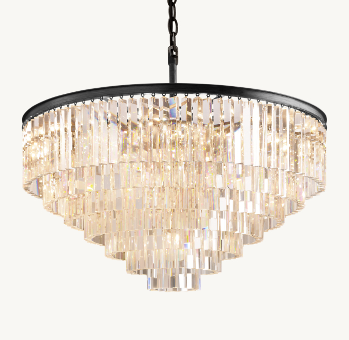 1920s Odeon Round Chandelier 44"