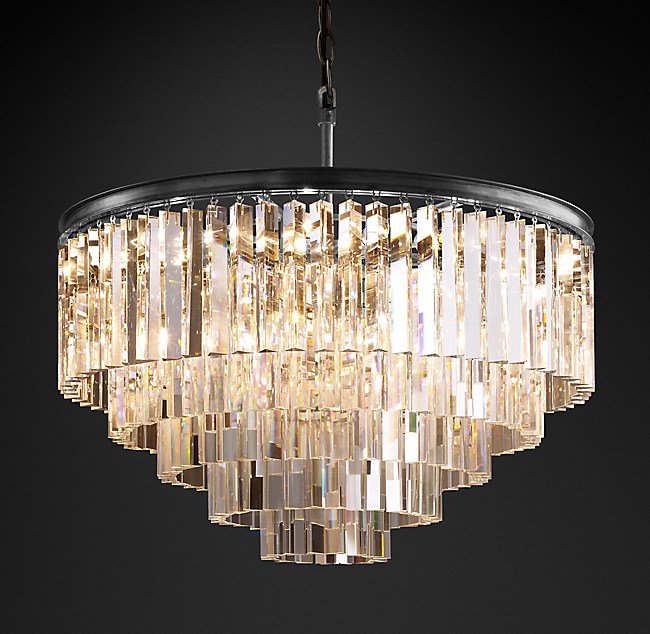 1920s Odeon Round Chandelier 32, Timothy Oulton Odeon Chandelier Marble