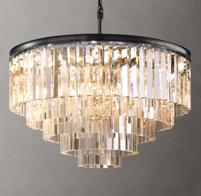 1920s Odeon Round Chandelier 32\"