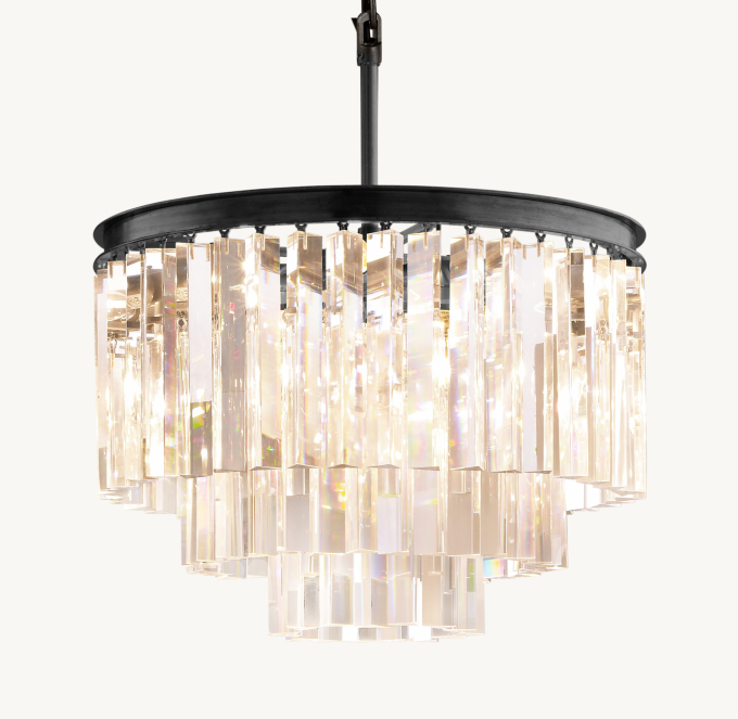 1920s Odeon Round Chandelier 20\"