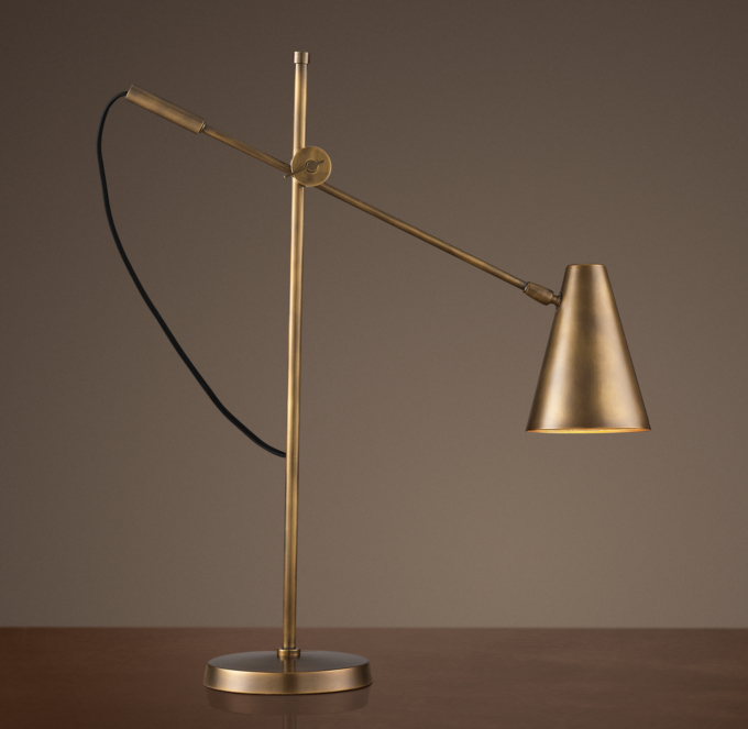 brass task table lamp