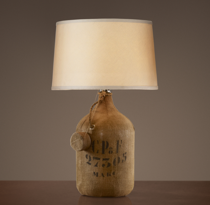 French Olive Jar Table Lamp