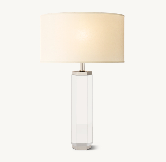 Hexagonal Column Crystal Table Lamp | RH