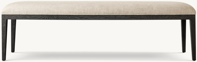 French Contemporary Fabric End-of-Bed Bench