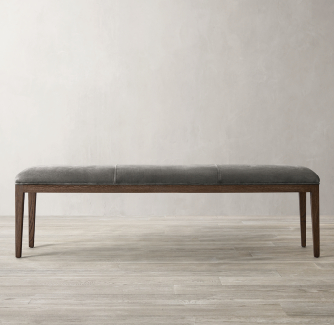 French Contemporary Leather EndOfBed Bench