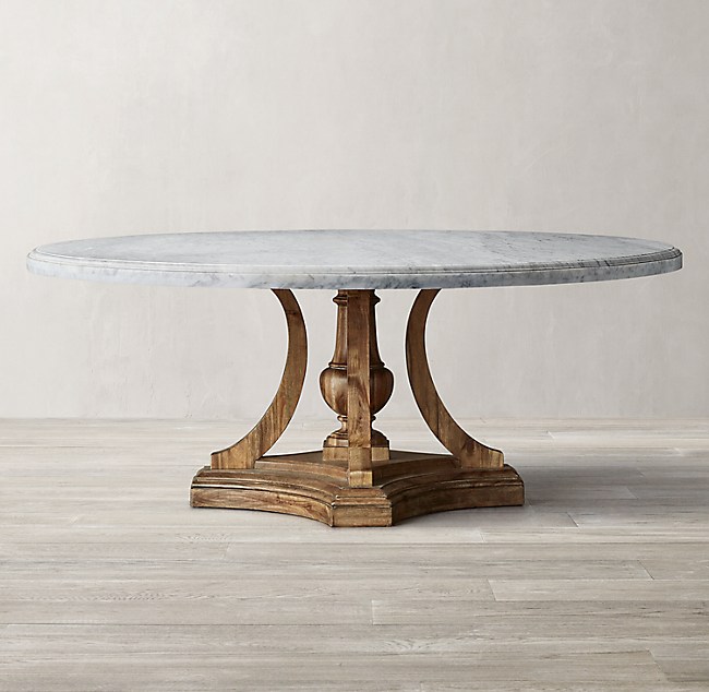 St James Marble Round Dining Table, 76 Round Dining Table