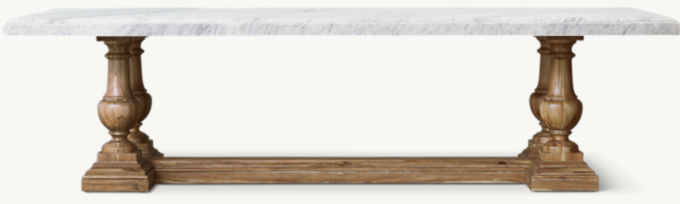 St. James Marble Rectangular Dining Table