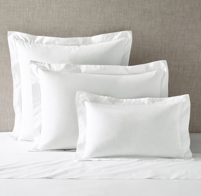 Italian Ultra-Soft 464-Thread-Count Percale Flange Sham