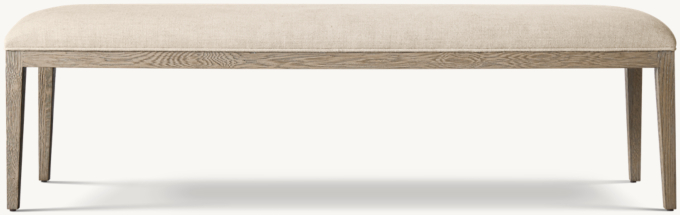 French Contemporary Fabric End-of-Bed Bench