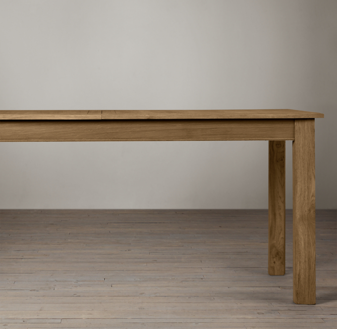 Drifted Oak Parsons Rectangular Extension Dining Table