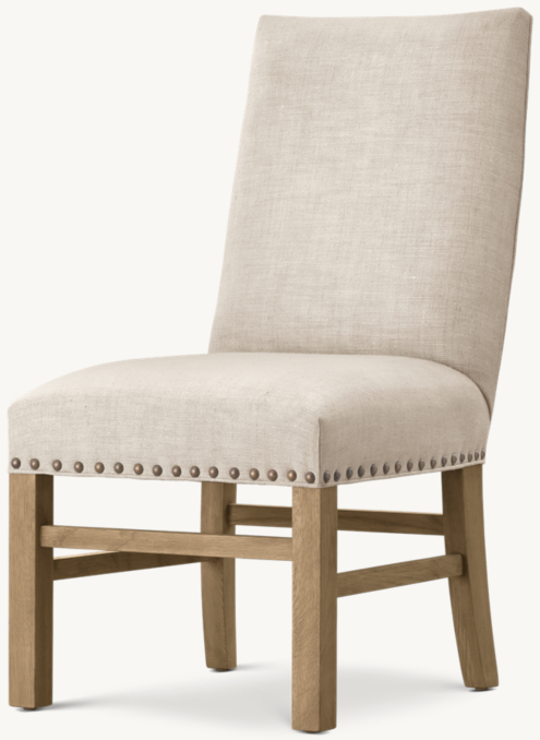 Nailhead Fabric Side Chair 