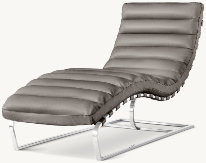 Restoration hardware oviedo leather chaise new arrivals