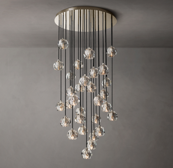 Restoration Hardware Boulle DE crystal Clear Chandelier In Perfect