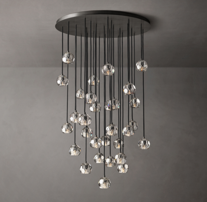 40" chandelier shown in Bronze.
