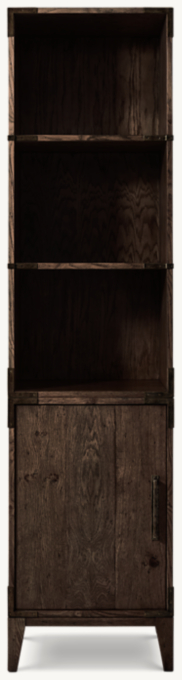 Cayden Campaign Bath Cabinet With Corner Brackets