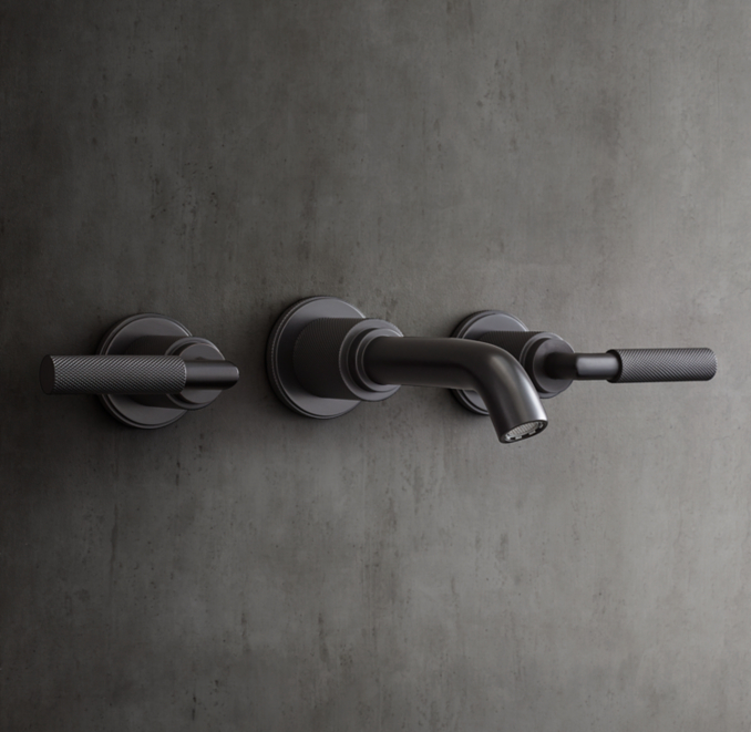 Lambeth Knurled LeverHandle WallMount Faucet