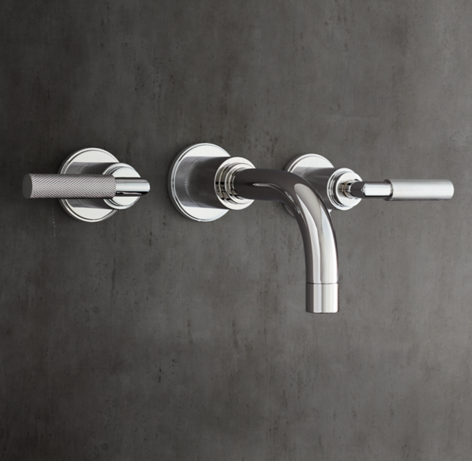 Lambeth Knurled Lever-Handle Wall-Mount Tub Fill