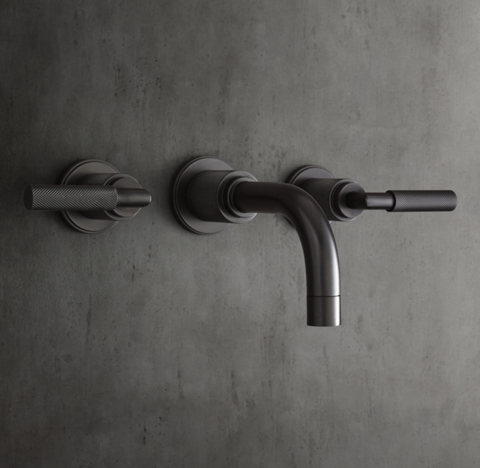 Lambeth Knurled Lever-Handle Wall-Mount Tub Fill