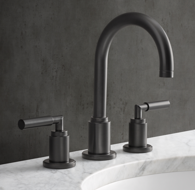 Lambeth Smooth Lever-Handle 8&#34; Widespread Gooseneck Faucet