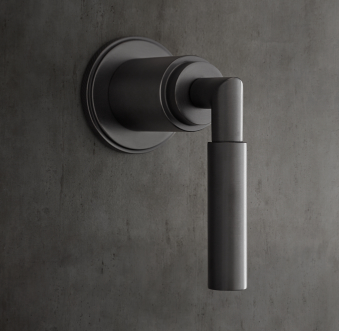 Lambeth Smooth Lever-Handle Flow Control Valve & Trim Set For Thermostatic Systems