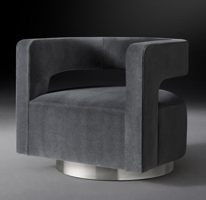 Drew Curved Swivel Chair