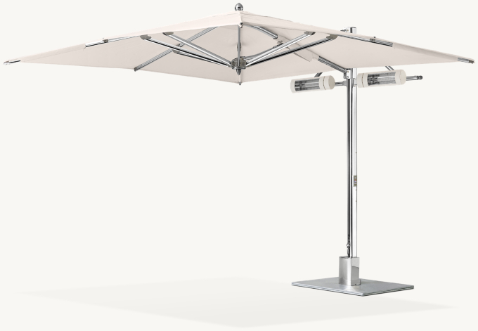 Shown in Natural Sunbrella&#174; Marine-Grade Canvas with Polished Aluminum finish.