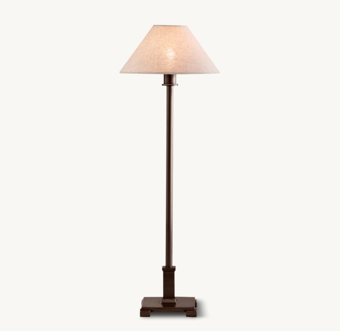 Petite Candlestick Linen Shade Table Lamp