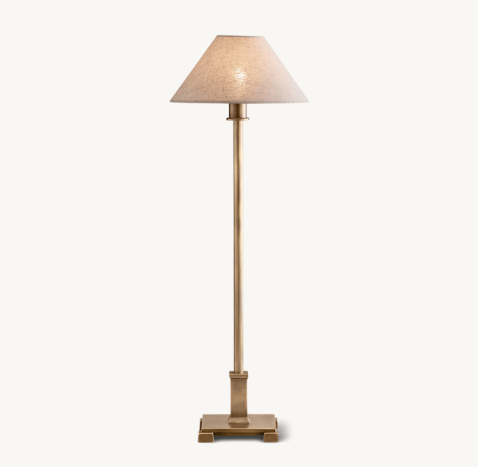 Petite Candlestick Linen Shade Table Lamp