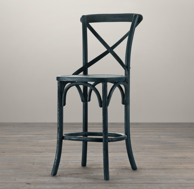 Madeleine Armless Counter Stool Stained Wood