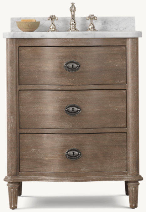 Empire Rosette Powder Vanity