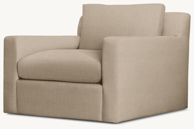 Belgian Track Arm Swivel Chair