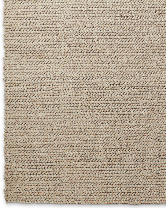 Chunky Braided Wool Rug Oatmeal