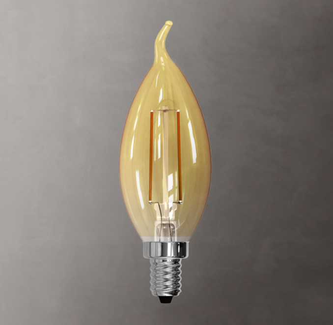 Flame Amber Candelabra Filament LED Bulb