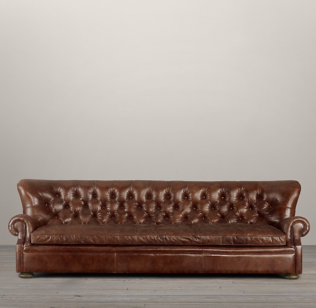Churchill Leather Sofa, Leather Couch Restoration Hardware