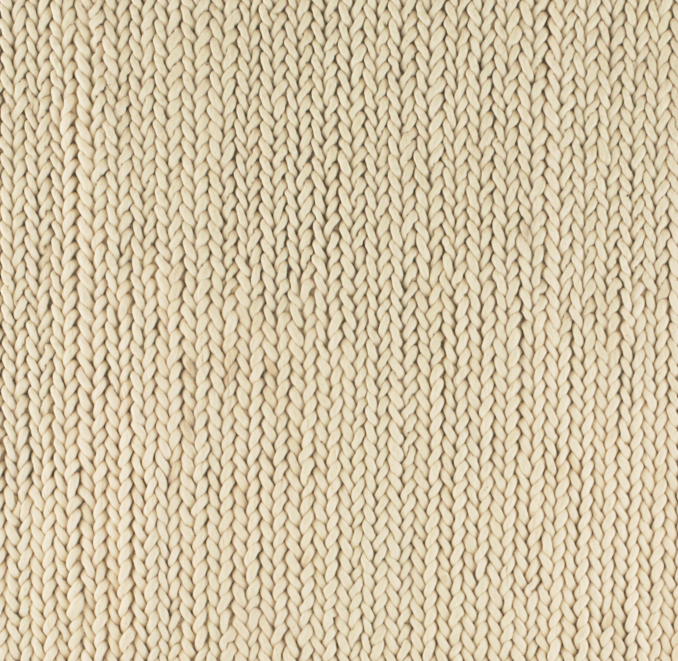 Chunky Braided Wool Rug Swatch Cream