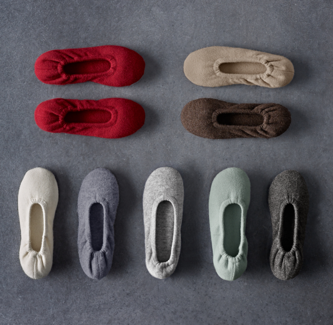 cashmere ballet slippers