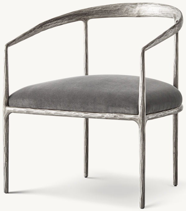 Three Quarter view of Thaddeus Curved Chair 