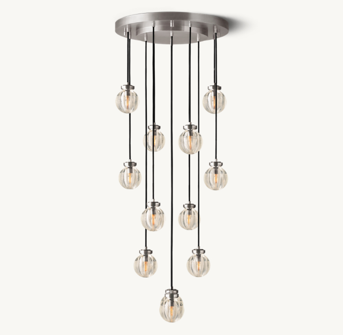 Pearl Round Chandelier 56cm