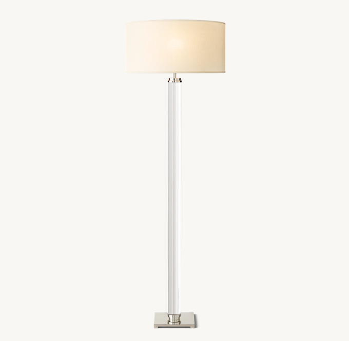 Cylindrical Column Crystal Floor Lamp