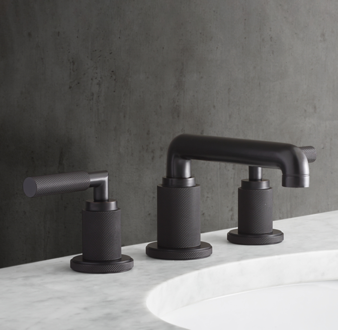 Lambeth Knurled Lever-Handle Low-Profile Widespread Faucet 