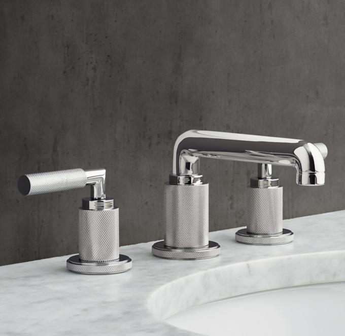 Lambeth Knurled Lever-Handle Low-Profile Widespread Faucet 