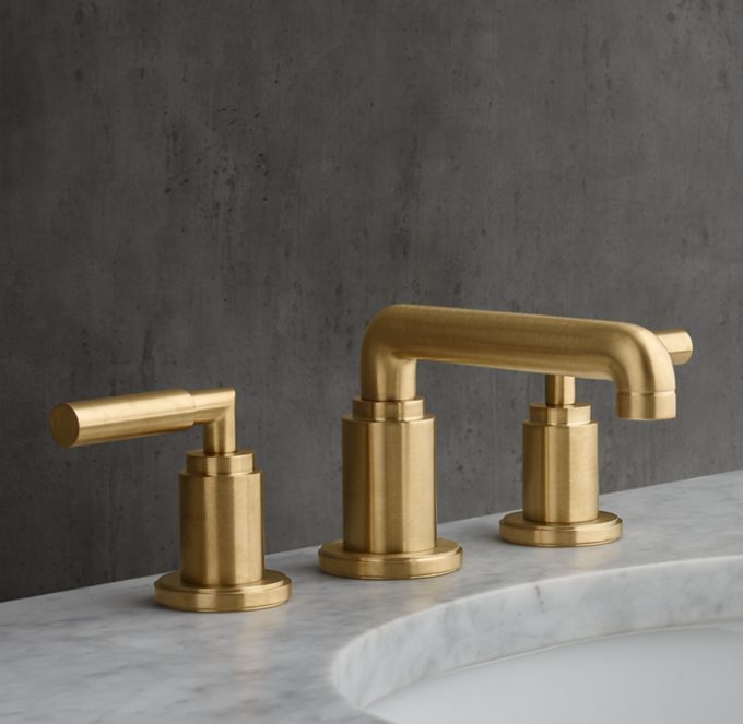 Lambeth Smooth Lever-Handle Low-Profile Widespread Faucet 