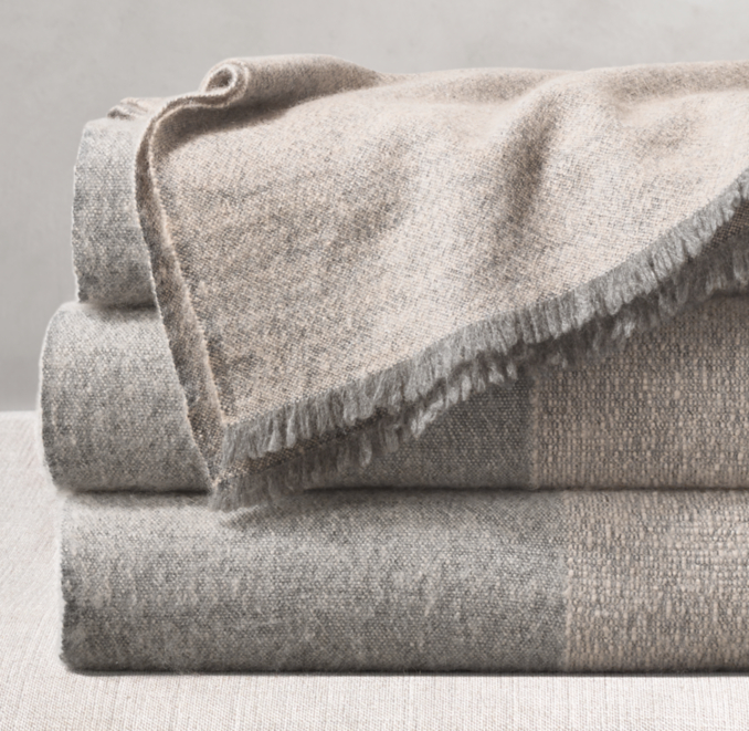 Nepali Cashmere Bordered Throw