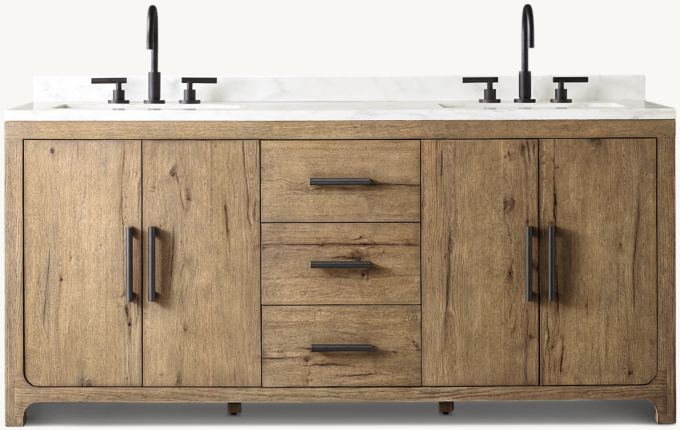 Davos Oak Double Vanity