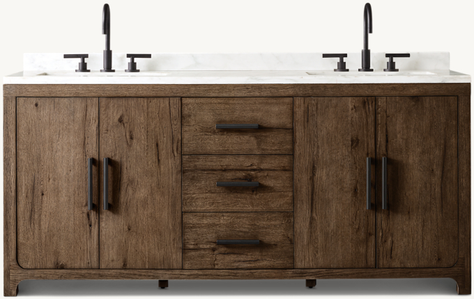 Davos Oak Double Vanity
