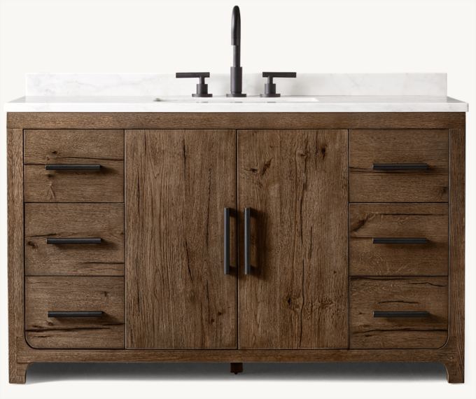Davos Oak SINGLE EXTRA-WIDE Vanity